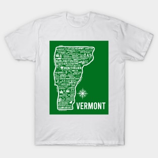 Vermont Map T-Shirt